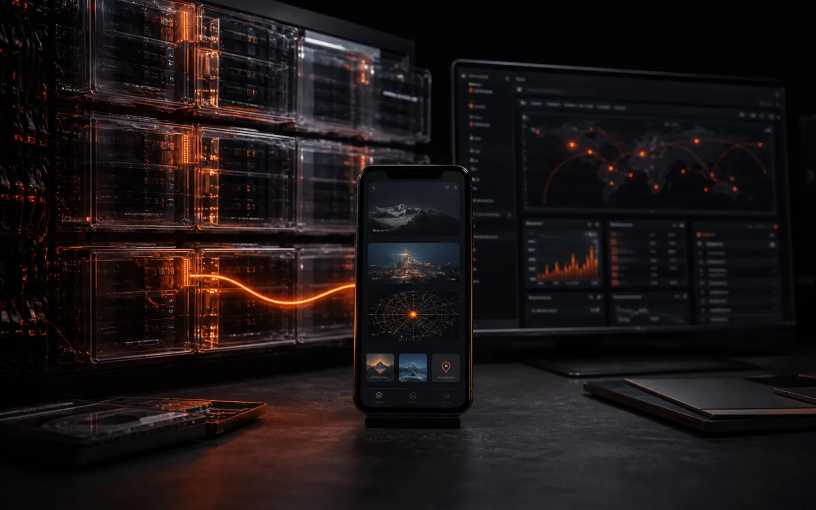 The app is the visible part. We build what runs it. app development by KBR Global
